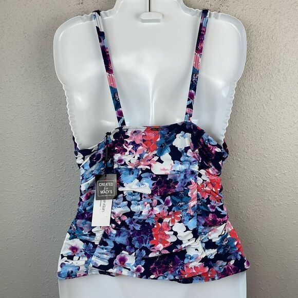 NWT Calvin Klein Floral Tankini Top Size L - Picture 3 of 5